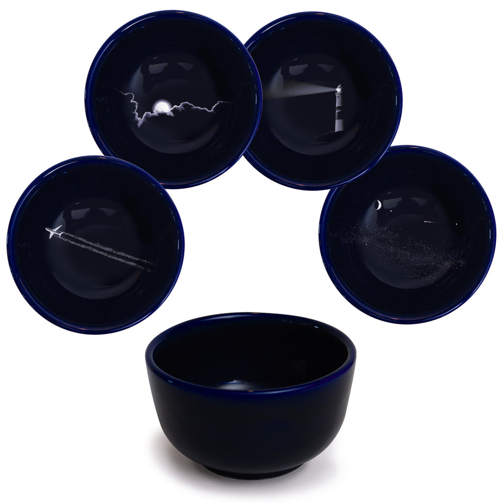 4 bols Bleu nuit