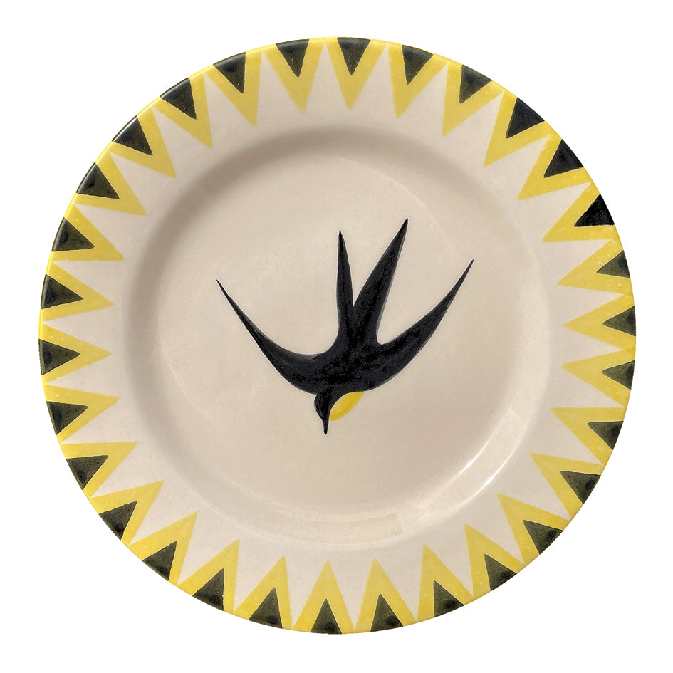 Coffret de 4 grandes assiettes Bistrot Hirondelles