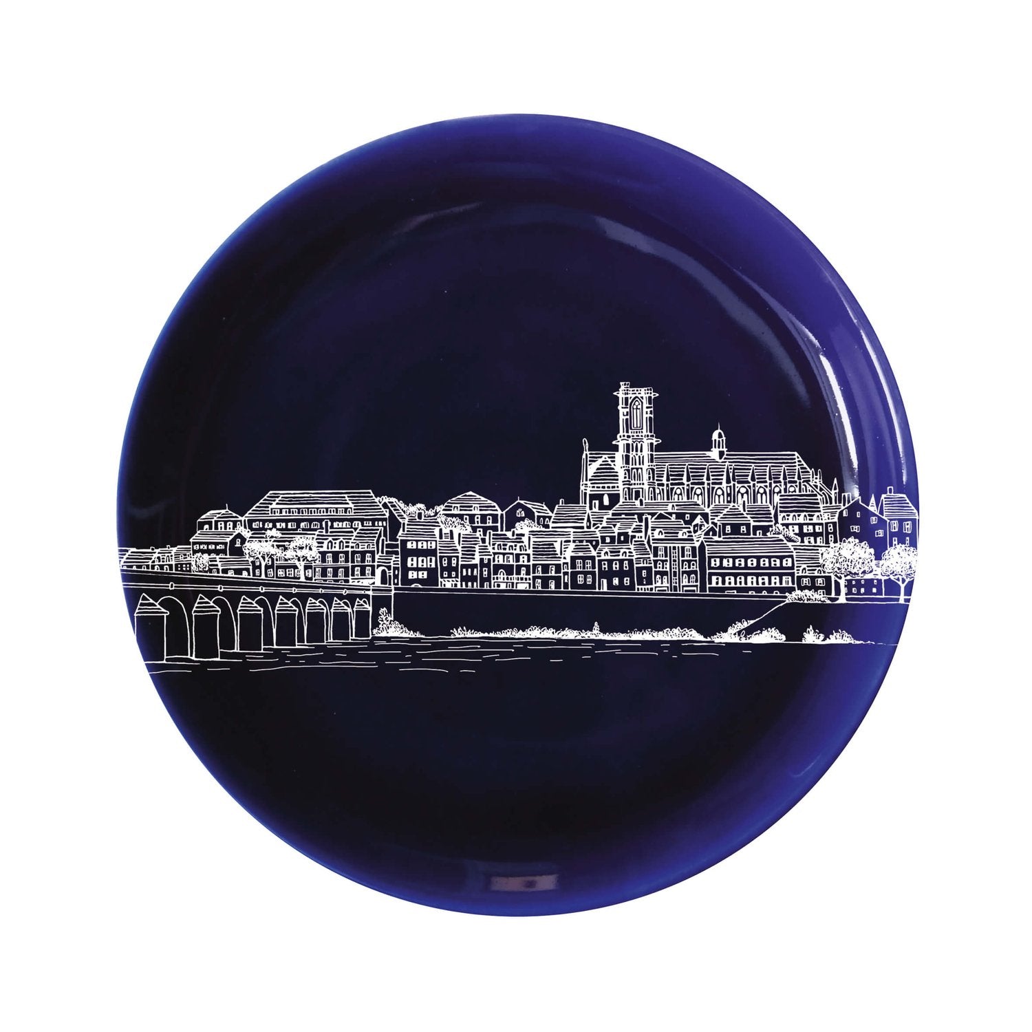 Assiette M Nevers Bleu de Nevers
