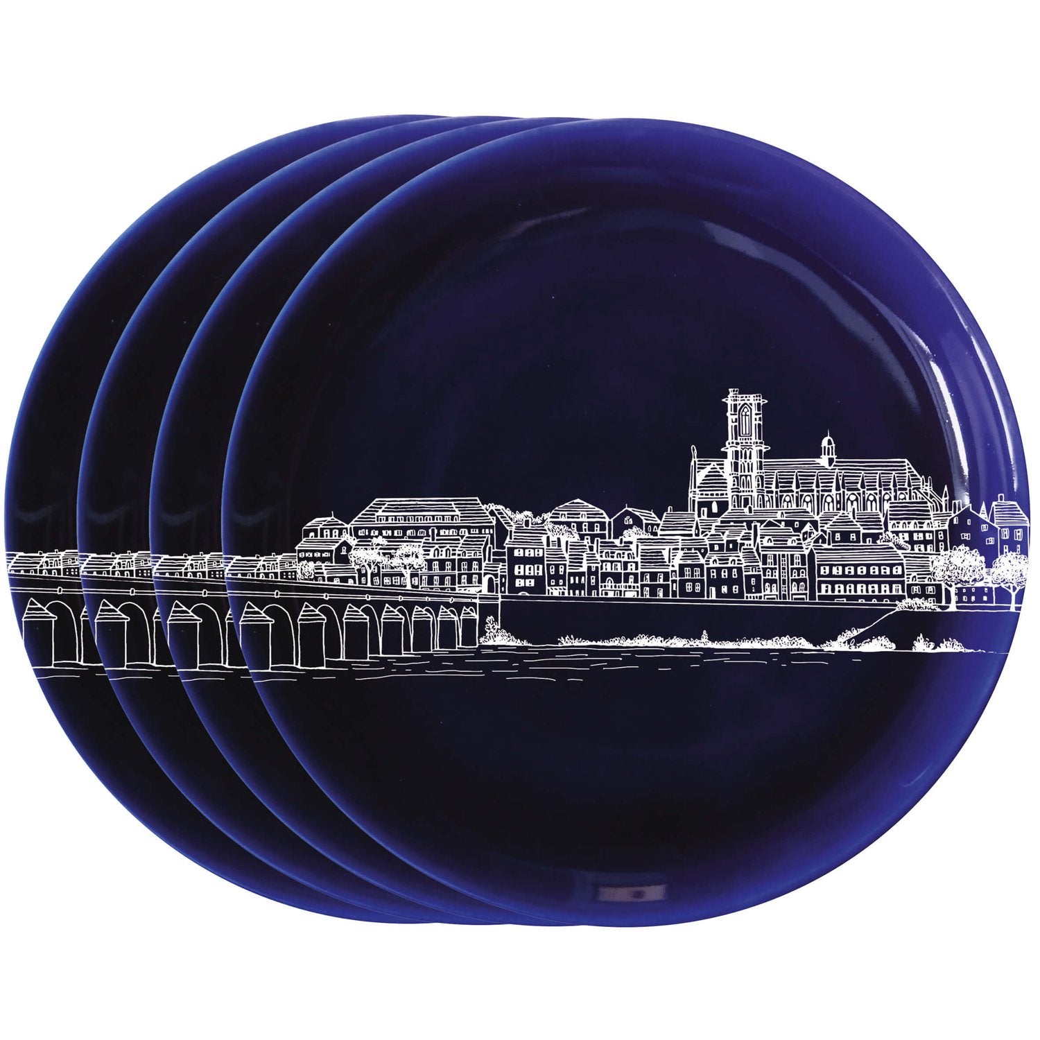 Assiette M Nevers Bleu de Nevers