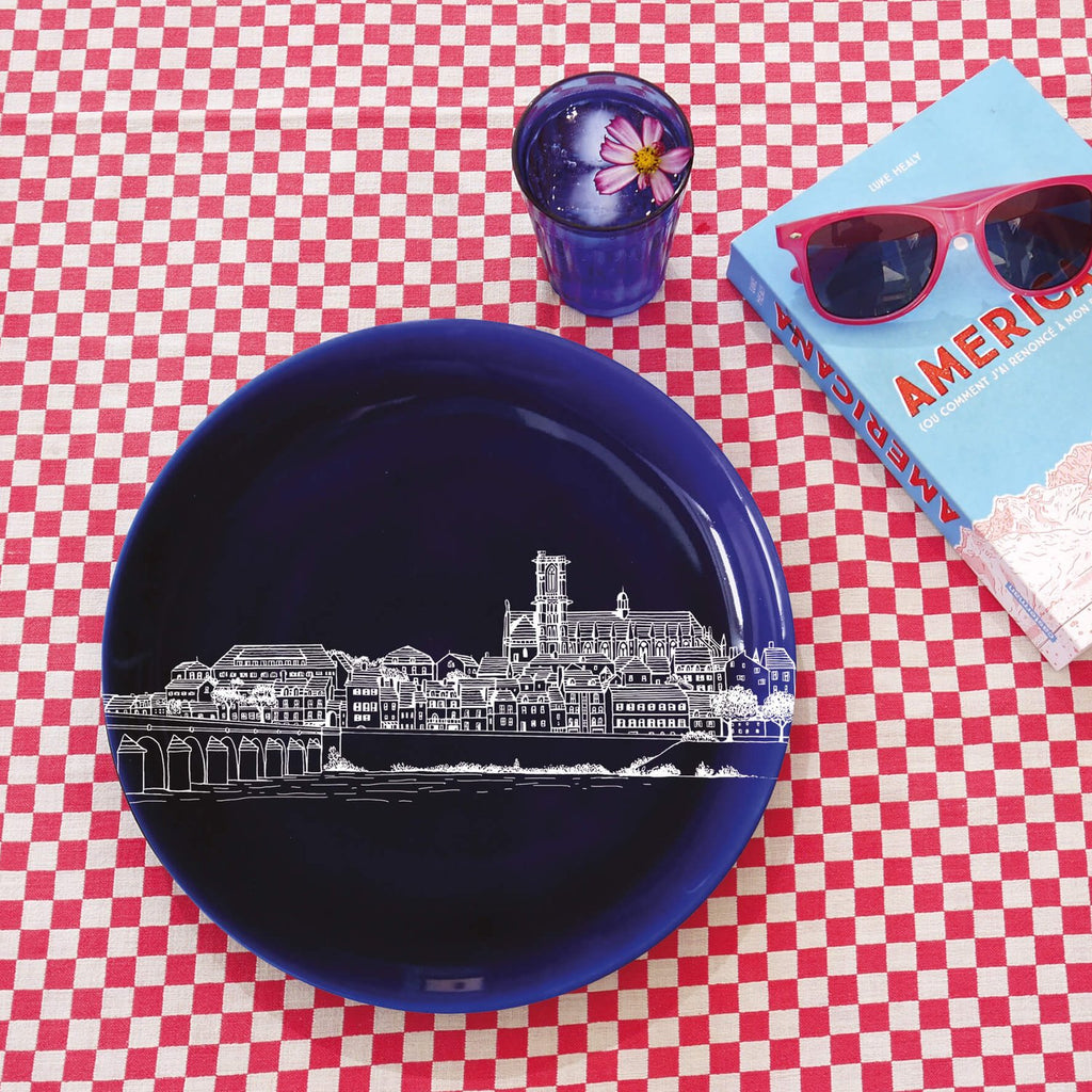 Assiette M Nevers Bleu de Nevers