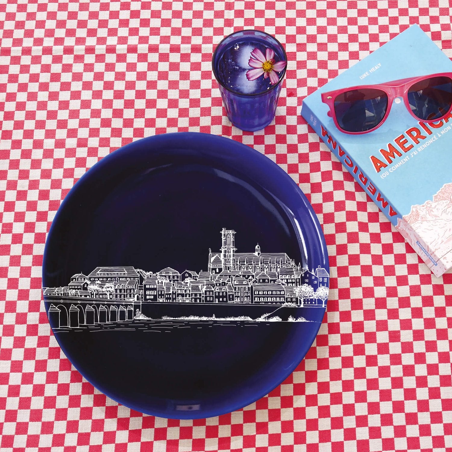 Assiette M Nevers Bleu de Nevers