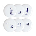 Coffret de 6 assiettes XS Plage