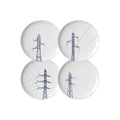 Coffret de 4 assiettes XS Pylônes