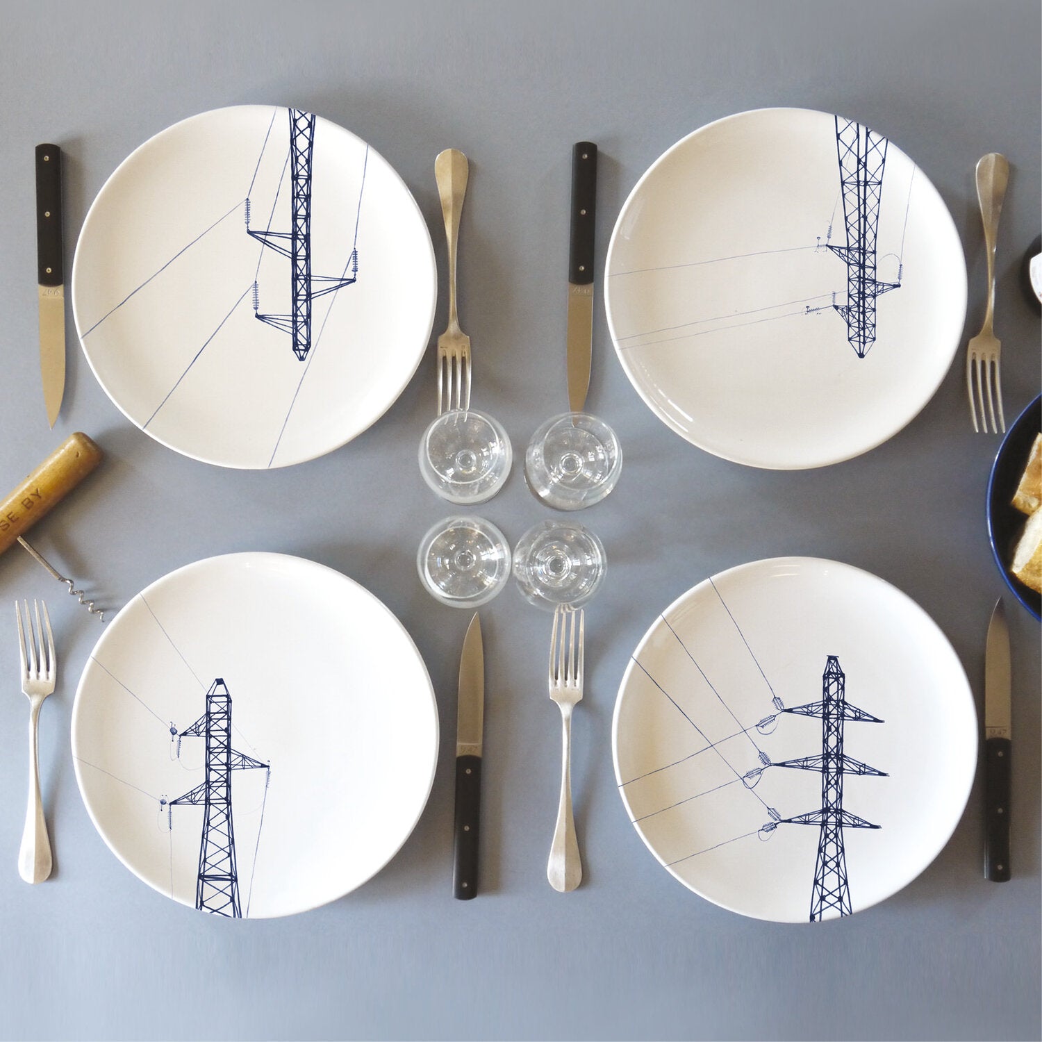 Assiette L Pylônes