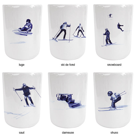 2 petits gobelets Ski